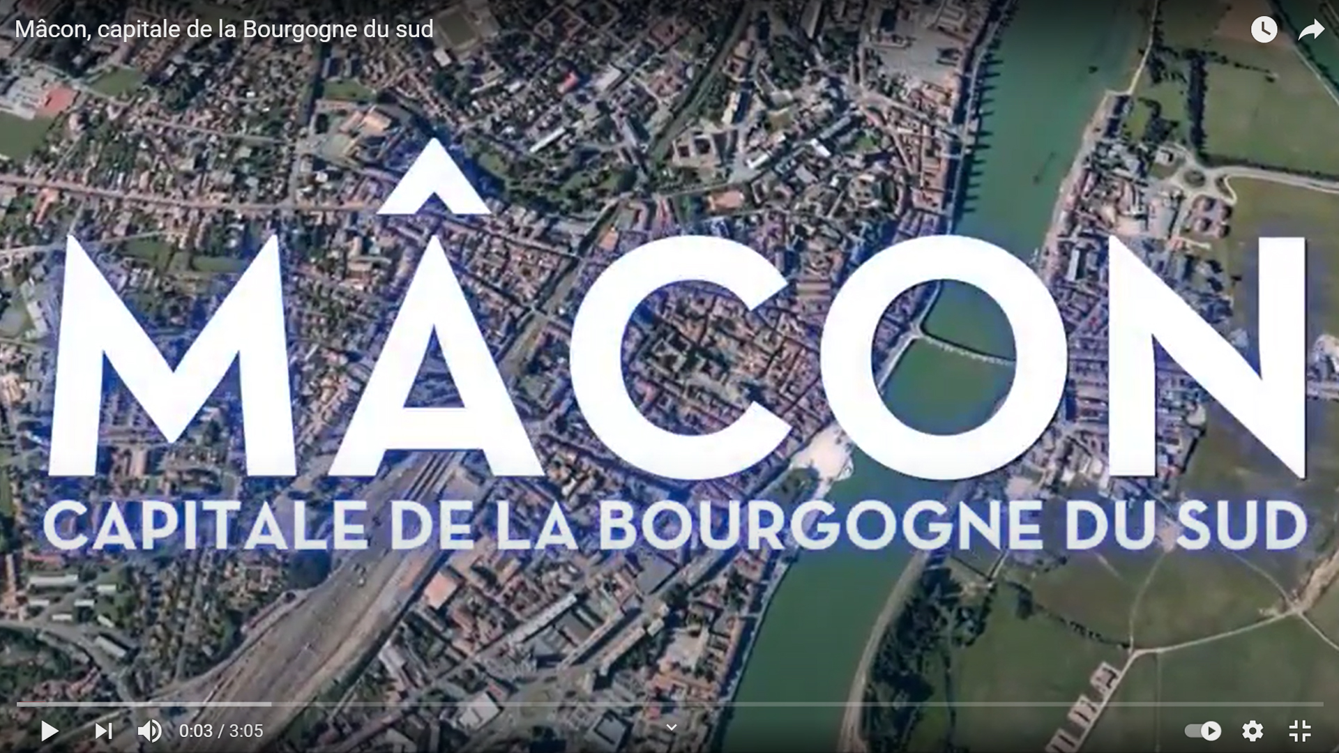 Destination Mâcon Bourgogne sud vidéo de présentation de la ville