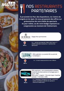restaurants partenaires Spot Parc Expo Centre Congres Macon